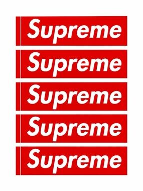 X5 SUPREME BOX LOGO STICKERS - BRAND NEW